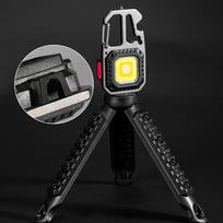 Mini Led Light Pocket Keychain Flashlight Tripod Rechargeable Key Light Stand one size