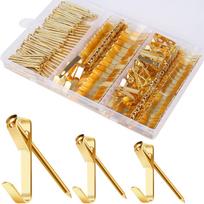 184-304Picture Hanging Kit,20 Pound(about 9.1 kg),30 Pound(about 13.6 kg)and 50 Pound(about 22.7 kg)Picture hook,Metal picture h 184 Pieces