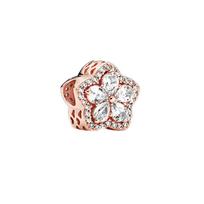 Pandora Snowflake Glow Pavé Charm Women's Rose Gold 789224C01 auksas