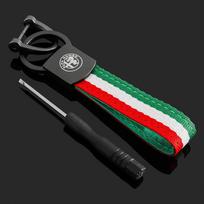 ZOPJT1 Fashion Car Key Chain Creative Lanyard Keychain Anti Lost Knot Rope Strap Diy Keyring Accessories For Alfa Romeo alfa Romeo