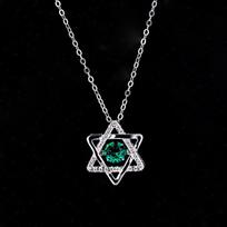 925 Silver Fit Original Classic Cat Eye Necklace Matched with Hanging Beaded Fashion Chain Necklace Pendant 45cm sidabras