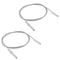2pcs Gas Cooker Range Stove Part Ignition Electrode Plug Wire 900mm Gas Stove Parts Ignition Electrode Spark Plug white