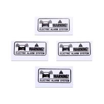 4/8 vnt. Automobilio lipdukas Įspėjimas Apsaugos signalizacijos sistema Lipnus 3,6x1,6cm Vandeniui atsparus Dangtelis Įbrėžimams/Purvui Lauko Automobilio CV Sunkvežimio black