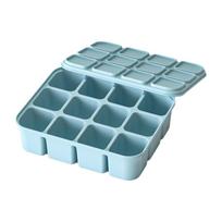 Silikoninė kūdikių maisto šaldymo forma 1,15 oz x 12 indelių Kūdikių maisto laikymo indas Kūdikiui mėlyna