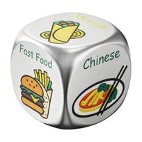 Food Decision Dice 6 Sides Fast Food Chinese Sushi Mexican Steakhouse Italian Dinner Decider Dice Date Couple Valentine's Day Gifts sidabras