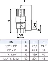 Watts Industries Apsauginis vožtuvas 3/4" 6bar (10004724)