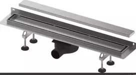 TECElinus dušo latako komplektas su dvipusėmis grotelėmis steel/plate , su užlenktu flanšu 600mm