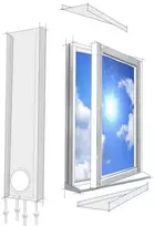 LGT Lango tarpinė mobiliam kondicionieriui Lifetime Air 44909648