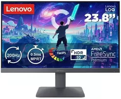 Žaidimų monitorius LENOVO LOQ 24-10 23.8" FHD (1920X1080) WLED IPS PANEL/300NITS/200HZ/0.5MS/2X HDMI 2.1/DP 1.4 (3YEARS WARRANTY)