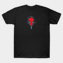 Men Black Print T-shirt Spider-Man No-Cut Transfer Paper Print Cotton Tshirt S juoda