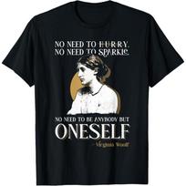 Books Soulz Virginia Woolf Be Oneself Women's Adeline Virginia Woolf T-Shirt, Small S juoda
