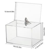 Acrylic Suggestion Box with Lock and Sign Holder Raffle Ticket Container Clear Ballot Box for Voting Charity Ballot Suggestions