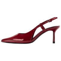 ZARA Lakuotos odos Slingback su katės kulniuku Batai Raudoni Moteriški 1320951038 35 brown