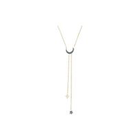 Swarovski Y formos žvaigždės ir mėnulio karoliai moterims mėlyni 5412630 Box+Shopping Bag (Random Color)