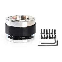 Universalus 60mm Automobilio Vairo Rato Greito Atleidimo Stebulė Lenktynių Adapteris Snap Off Boss Rinkinys juoda