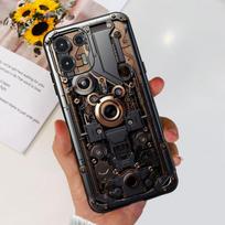 Motorola Edge 20 Lite / Edge 20 Fusion madingas drakono metalinio stiliaus dažytas minkštas silikoninis juodos spalvos telefono dėklas Edge 20 Lite