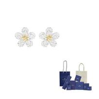 Swarovski tvirto lydinio auskarai moterims balti One Size-Original Brand Box And Bag balta