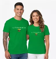 Žalių marškinėlių komplektas Lithuania (baltas)