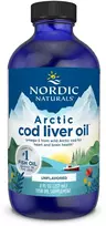 Nordic Naturals Arctic Cod Liver Oil (menkių kepenų aliejus) 237 ml. (Lemon skonis)