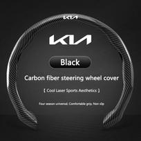 ZAMG1 Carbon Fiber Car Texture Steering Wheel Cover with Segmented Quick-Release Design Durable For KIA KN GT LINE Interior Accessory