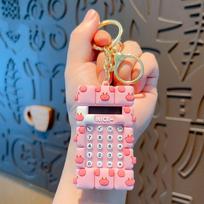 Evaluator Calculator Keychain with Keychain Cartoon Cute Calculator  School Bag pig