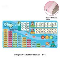 Mouse Pad, Desk Mat, Anti-Dirt Eye Protection Writing Desk Pad, Non-Slip Washable, 80*40cm Multiplication, Blue