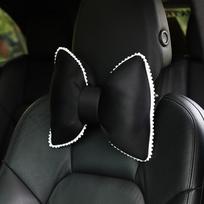 Ergonomic Neck Pillow Breathable Ice Silk Pillow Cute Car Headrest Pillow  Auto Pink Headrest