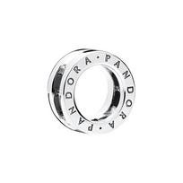 Pandora Reflexions Logo Pendant Silicone 925 Silver Fixed Clip Women's 797598 sidabras