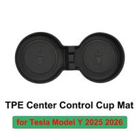 ckwjb7 for Tesla Model Y Juniper Launch 2025 2026 Center Console Storage Organizer Tray Armrest Box Anti-slip Mat Techwear Accessories