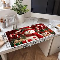 1PC snowman candy cane Oversized Mouse Pad - Non-Slip Rubber Base Perfect for Office School Esports Home Decor Desk Mat 166A 30cmx60cm(11.8x23.6inch)