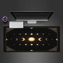 Mysterious Moon Phases Mousepad Desk Pad Large Gaming Mouse Pad Gamer Ofice Mat Mouse Pad Light Gaming Room Desk Mat Unisex 30cmx60cm(11.8x23.6inch)