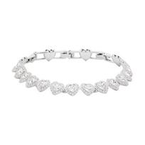 Swarovski Ariana Grande Capsule Collection x Ariana Grande Collaboration Logo Design Rhodium Plated Bracelet Women’s Silver 5720860 sidabras
