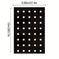 Black Pe Plastic Mulch Film 5 Holes 393inch 1/3/6 Rolls For Vegetable Plants Grow Greenhouse Garden Anti Grass Cover