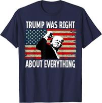 Prezidentas Trumpas Viskuo Amerikietišku JAV Vėliavos Unisex Marškinėliai L