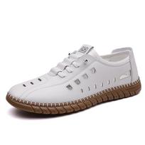 Madingi kvėpuojantys tuščiaviduriai vyriški laisvalaikio batai Madingi vyriški vairavimo batai Laisvalaikio pasivaikščiojimui Vyriški vasariniai loaferiai Vyriškos PU odos basutės 38 balta