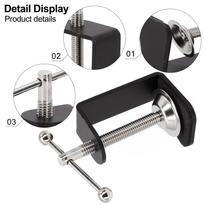 C Shape Table Mount Clamp Clip For Fittings Metal Microphone Stand Microphone Stand Eye Protection Table Tabletop Fixed Clamp HH-003