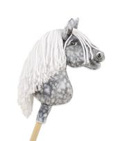 Hobby Horse Premium Small Stick Horse - Dapple Grey with White Mane A4