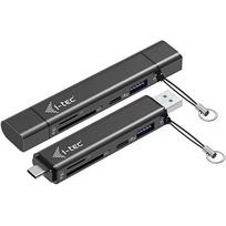 i-tec USB-C/A DONGLE SD 2X USB SD TF 2X USB (USB-A USB-C) CADONGLEUSBSD