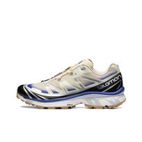 Salomon XT-6 Skyline Bleached Sand Dazzling Blue Unisex Sneakers White Black L41630000 36⅔ gray