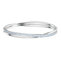 Swarovski Hyperbola Rhodium plated Bangles Womens Blue S-Original brand box mėlyna