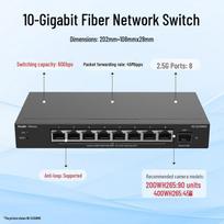 Ruijie 9-Port 2.5G Managed Switch with 10G SFP+ Uplink