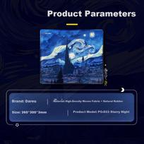 Dareu Gaming Mouse Pad FPS Smooth Thickened Precision Edge Locking Washable Large Keyboard Desk Mat Starry Night 360x300mm