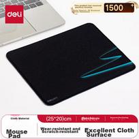Deli Office Gaming Mouse Pad, Stylish Printed Rubber, Office Supplies Home Mouse Pad Office Computer Desk Pad, 250*200mm, Black LN103