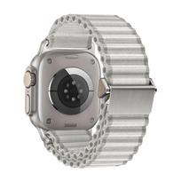 New Design Ripple off Road Sports Buckle Strap for Apple Watch Ultra 1/2/3 49MM for Series 10 42MM, 46MM, 38/40/41MM,42/44/45MM 49/46/45/44/42mm-S123 balta