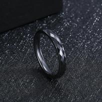 3 mm keramikinis vestuvinis žiedas moterims Minimalistinis Juodas Baltas Stackable Hipoalerginis Žiedas Dovana 5