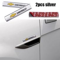 ZOPQR1 2pcs/1pair Chevrolet 3D metal Car Fender side logo Car door Rear Bumper tail door Emblem car door sticker Accessories 2pcs Fender side