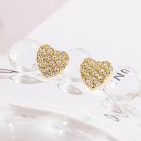 Flash Diamond Love Stud Earrings Femininity Small and Fresh Niche Earrings Women