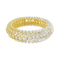 Swarovski Idyllia inlaid design #luck crystal bracelet for men and women, same style for couples, gold 5723540 auksas