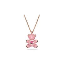 Swarovski Teddy Series Bright Teddy Bear Heartbeat Bear Crystal Metal Zirconia Necklace Women's Rose Gold 5642976 auksas