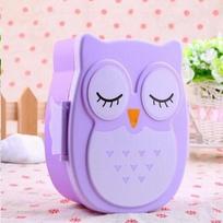 Portable Plastic Children Students Lunch Box Bento Box Food Container Carton Dinnerware Cutlery Food Container violetinė
